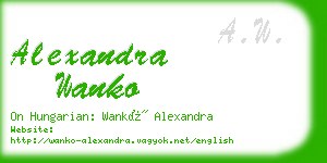 alexandra wanko business card